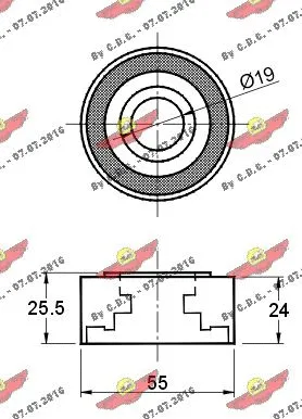 Deflection/Guide Pulley, timing belt