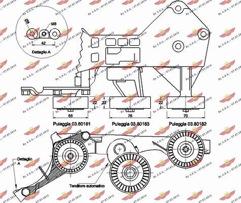 Belt Tensioner, V-ribbed belt