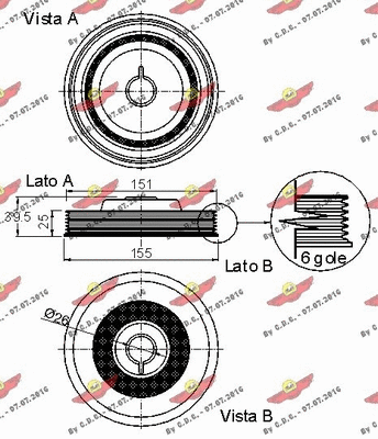 Belt Pulley, crankshaft