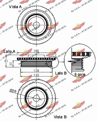 Belt Pulley, crankshaft