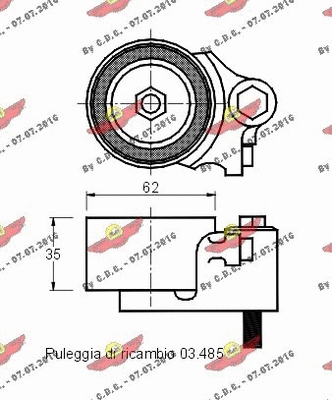 Tensioner Pulley, timing belt