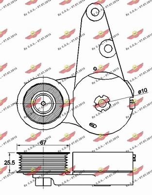 Belt Tensioner, V-ribbed belt
