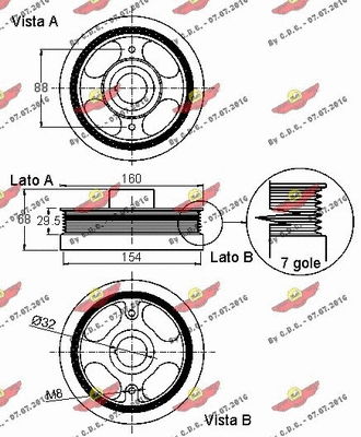 Belt Pulley, crankshaft