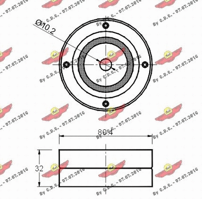 Deflection/Guide Pulley, timing belt