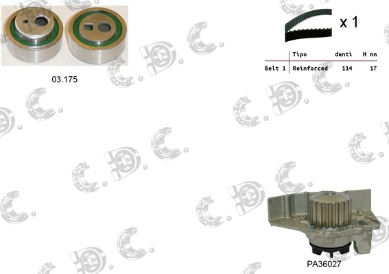 Water Pump & Timing Belt Kit (04.5211PA)