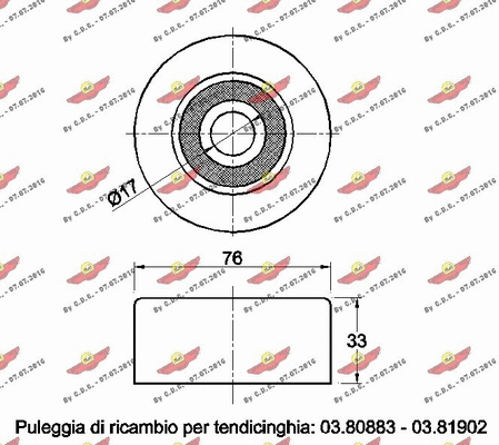 Deflection/Guide Pulley, V-ribbed belt