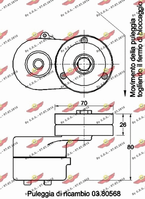 Belt Tensioner, V-ribbed belt