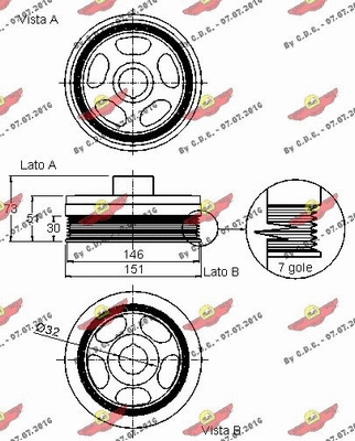 Belt Pulley, crankshaft