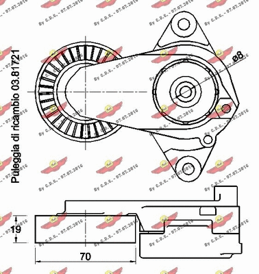 Belt Tensioner, V-ribbed belt