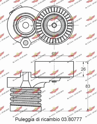 Belt Tensioner, V-ribbed belt