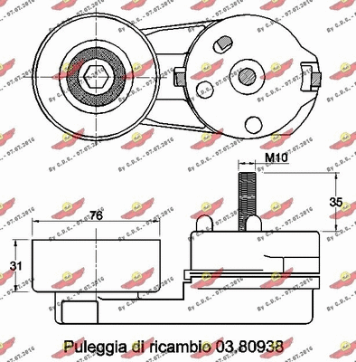 Belt Tensioner, V-ribbed belt