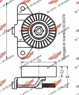 Belt Tensioner, V-ribbed belt