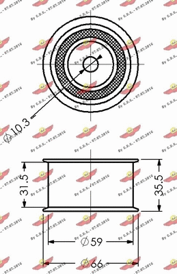 Deflection/Guide Pulley, timing belt