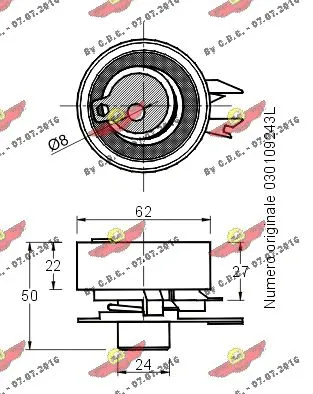 Tensioner Pulley, timing belt