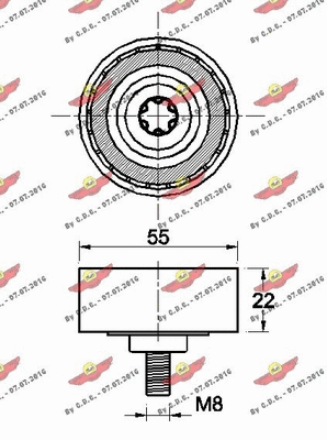 Deflection/Guide Pulley, V-ribbed belt