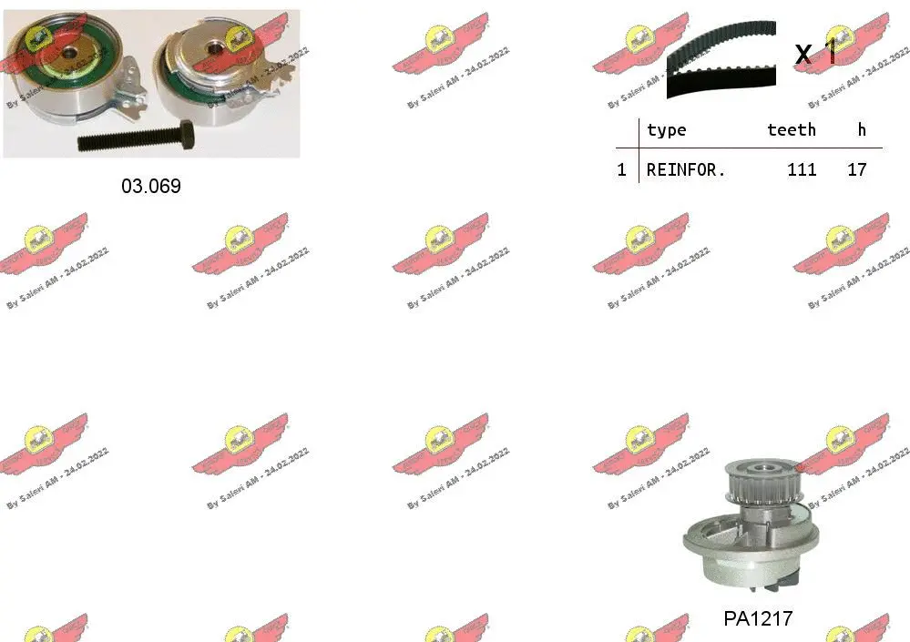 Water Pump & Timing Belt Kit (04.5004PA2)