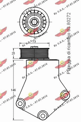 Belt Tensioner, V-ribbed belt
