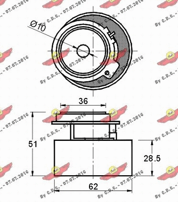Tensioner Pulley, timing belt