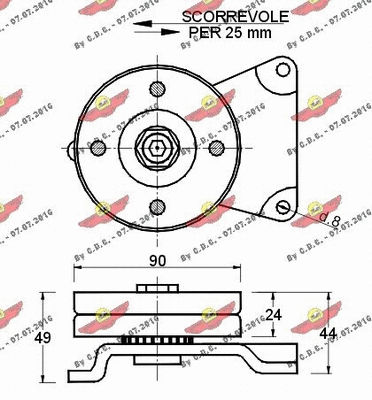 Belt Tensioner, V-ribbed belt