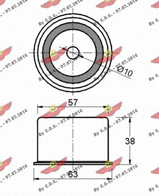 Deflection/Guide Pulley, timing belt