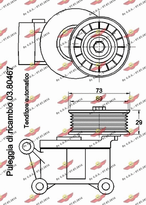 Belt Tensioner, V-ribbed belt