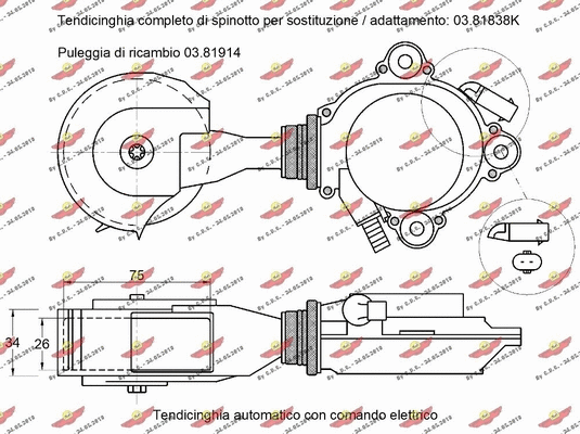 Belt Tensioner, V-ribbed belt
