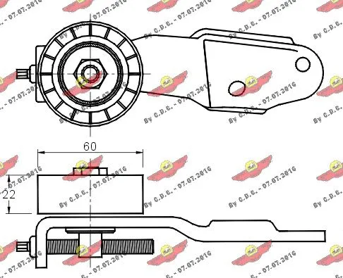 Belt Tensioner, V-ribbed belt