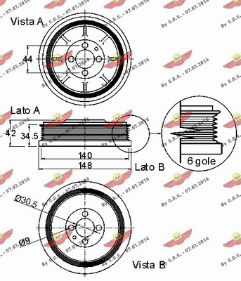 Belt Pulley, crankshaft