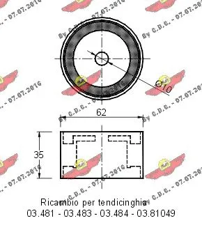 Deflection/Guide Pulley, timing belt