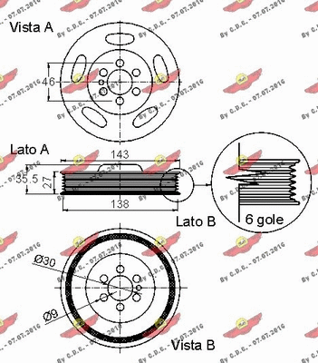 Belt Pulley, crankshaft