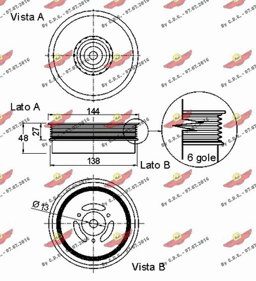 Belt Pulley, crankshaft