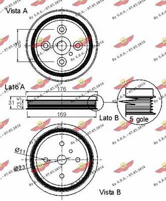 Belt Pulley, crankshaft