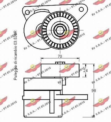 Belt Tensioner, V-ribbed belt