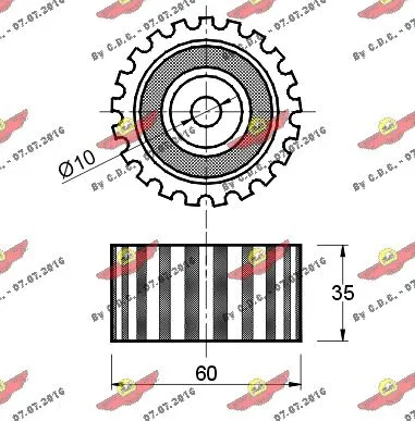 Deflection/Guide Pulley, timing belt