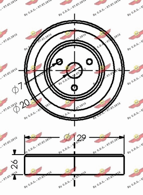 Deflection/Guide Pulley, V-ribbed belt