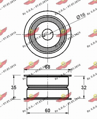 Deflection/Guide Pulley, timing belt