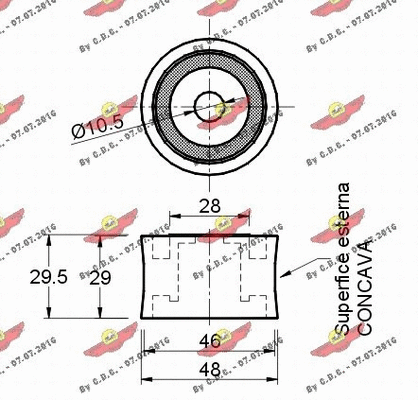 Deflection/Guide Pulley, timing belt