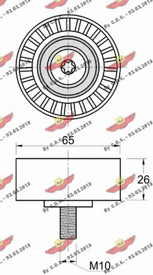Deflection/Guide Pulley, V-ribbed belt