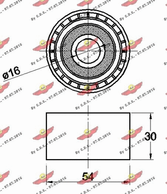 Deflection/Guide Pulley, V-ribbed belt