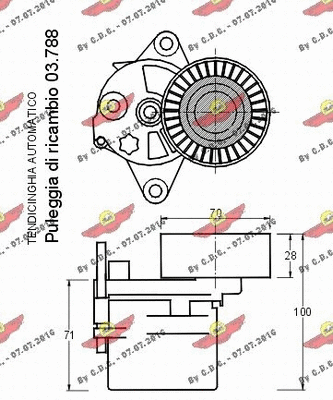 Belt Tensioner, V-ribbed belt