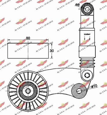 Belt Tensioner, V-ribbed belt