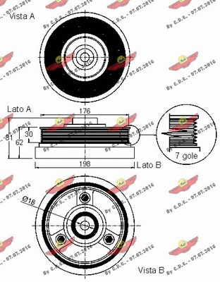 Belt Pulley, crankshaft