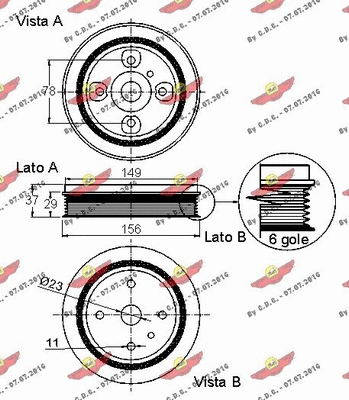 Belt Pulley, crankshaft
