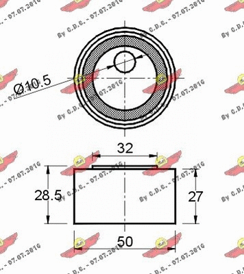 Tensioner Pulley, timing belt