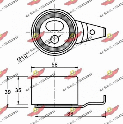 Tensioner Pulley, timing belt