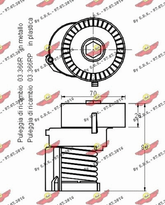 Belt Tensioner, V-ribbed belt