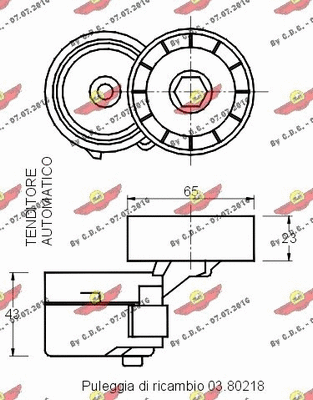 Belt Tensioner, V-ribbed belt