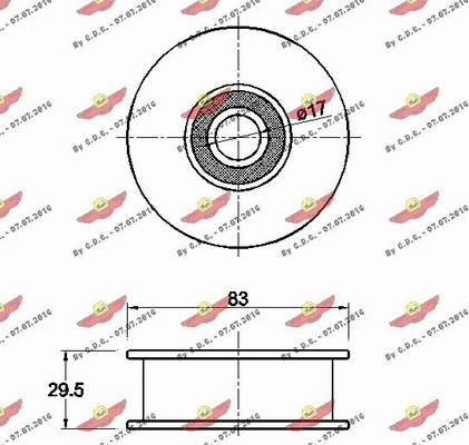 Deflection/Guide Pulley, V-ribbed belt