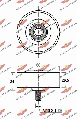 Deflection/Guide Pulley, V-ribbed belt