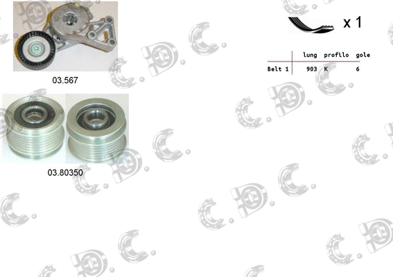 V-Ribbed Belt Set (06.0098)
